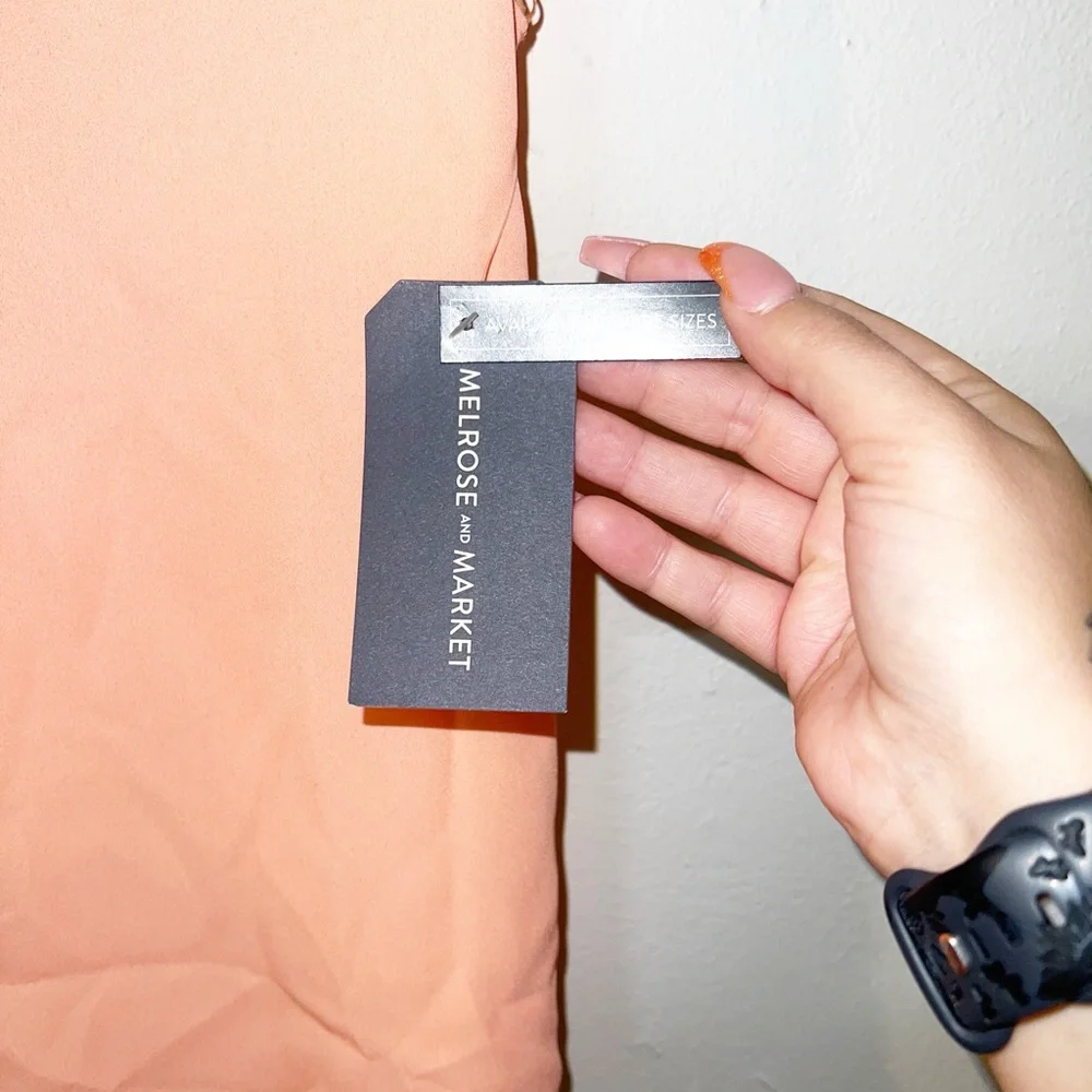 Melrose and market peach lined lace tank top new - Picture 3 of 11